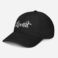 "Loved" Black Denim Hat