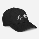 "Loved" Black Denim Hat