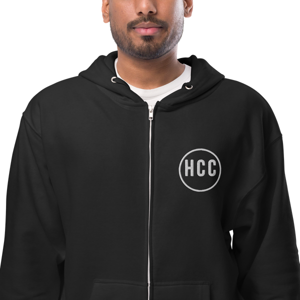 Unisex fleece HCC zip up hoodie