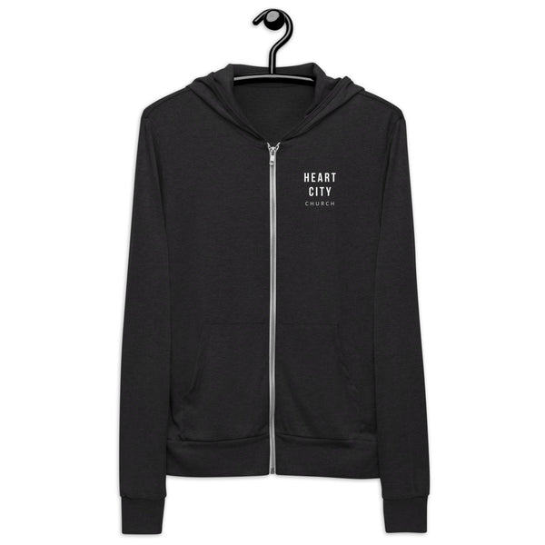 Unisex Heart City zip hoodie