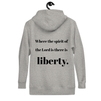 Unisex Liberated Hoodie (black lettering)