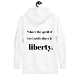 Unisex Liberated Hoodie (black lettering)