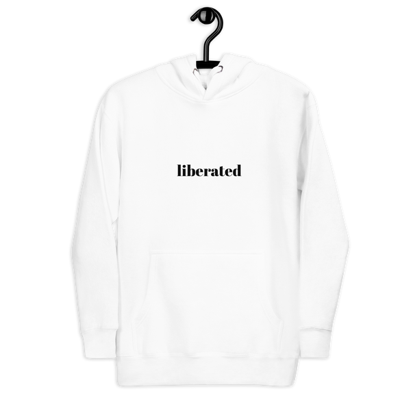 Unisex Liberated Hoodie (black lettering)